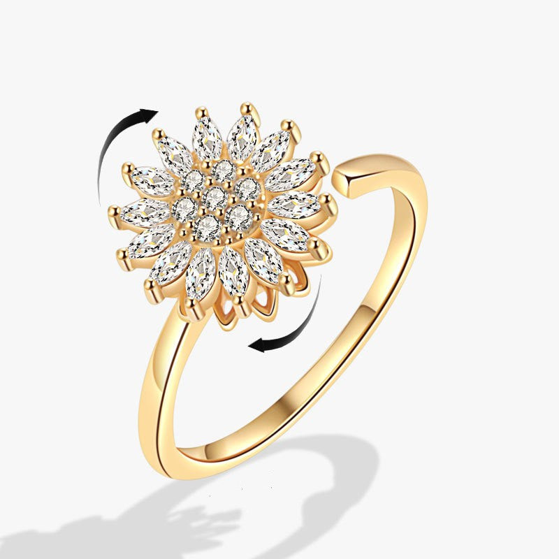 Anillo Girasol Giratorio