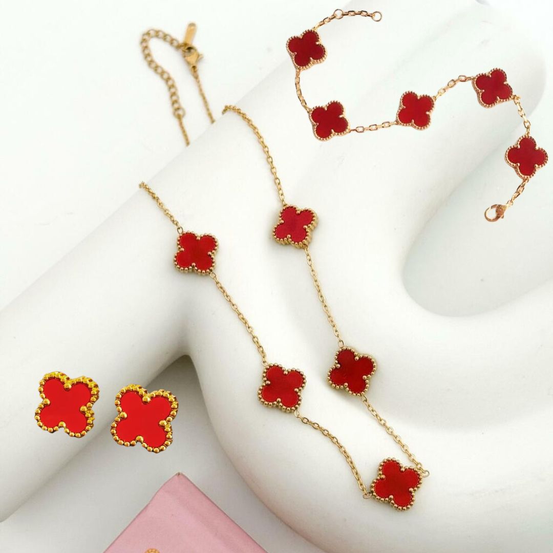 Set Van Cleef Collar + Pulsera + Aretes