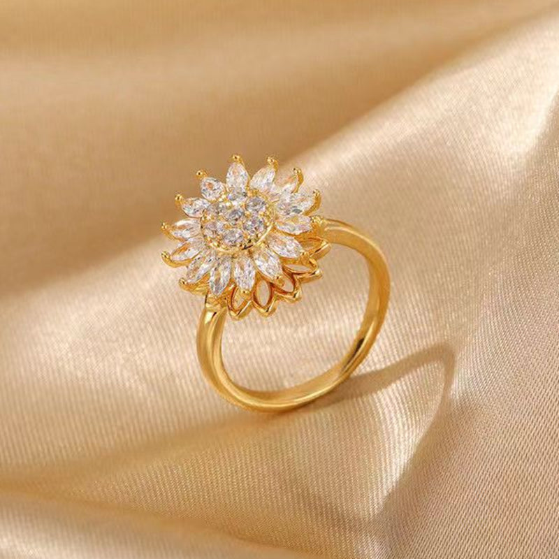 Anillo Girasol Giratorio