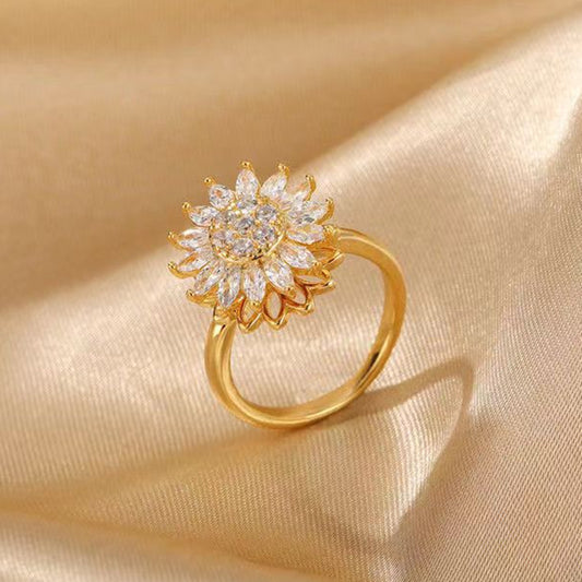 Anillo Girasol Giratorio
