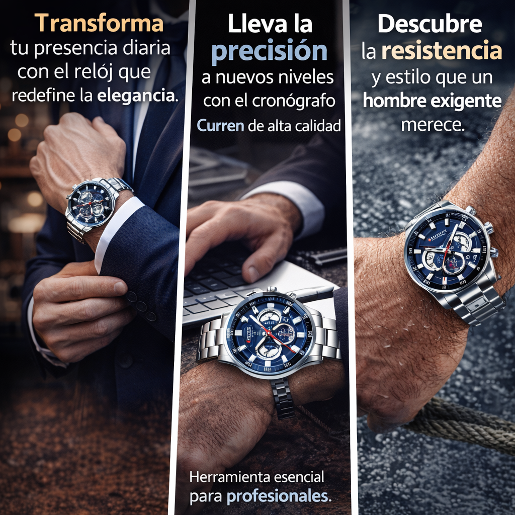 Reloj curren acero lujo
